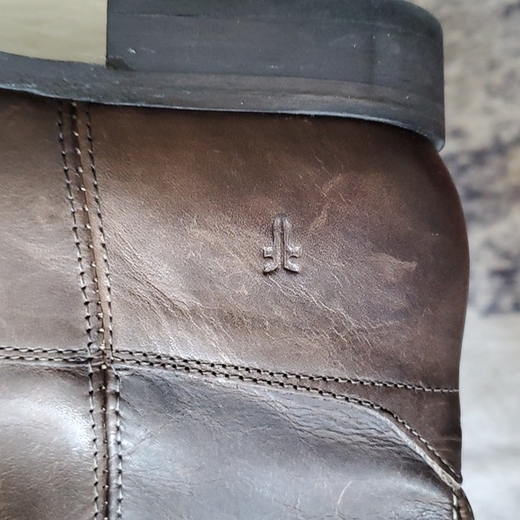 Frye Melissa button 2 pullon brown riding leather boots size 8.5 - Picture 3 of 16